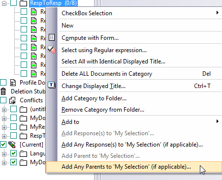 New ‘My Selection’ virtual folder functionalities