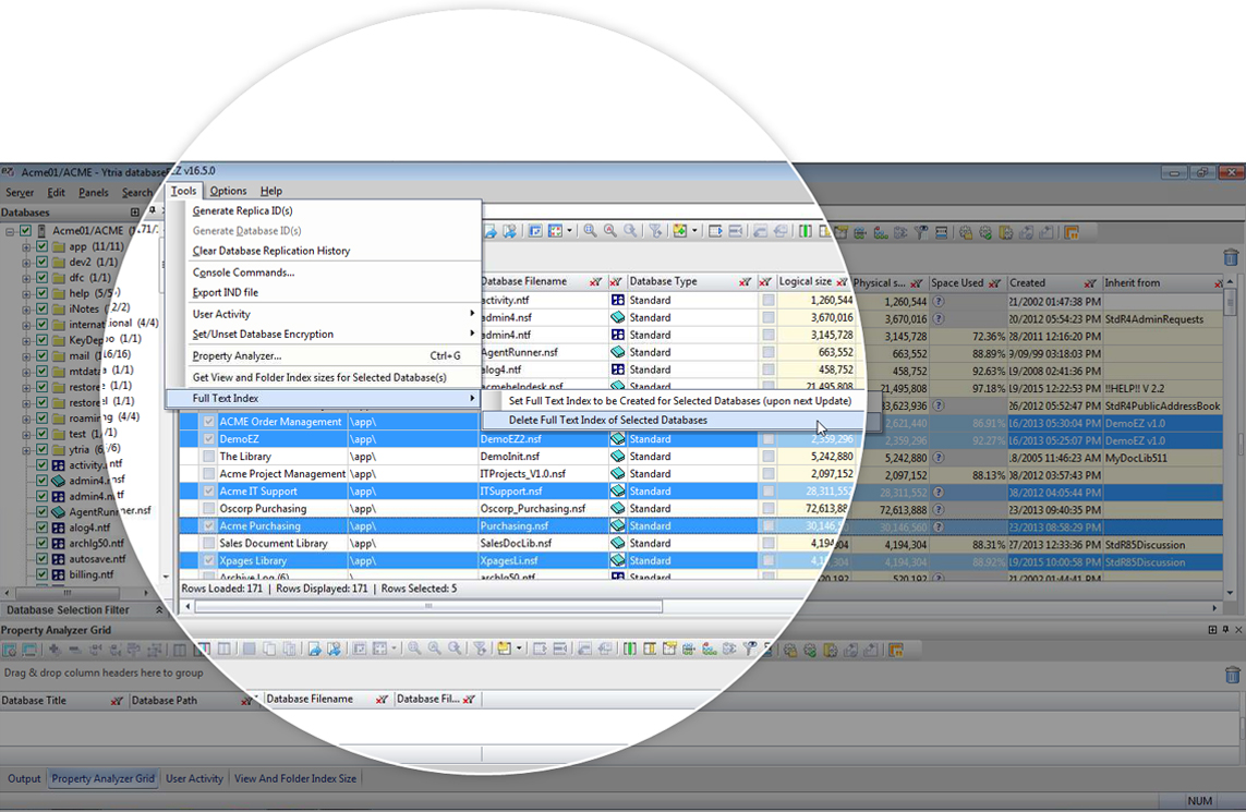 Create/delete Full Text indexes across multiple databases.