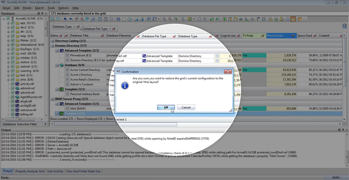 Grid configuration resets