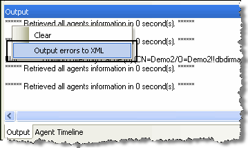 Save database errors to XML