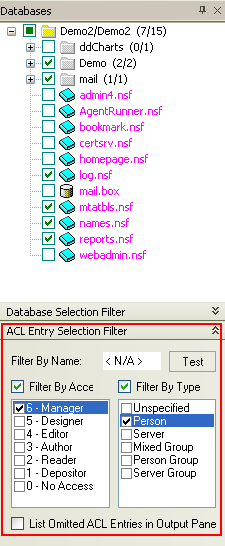 Filter ACL data by Access and Type