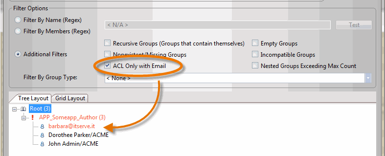 Filter Incompatible groups 