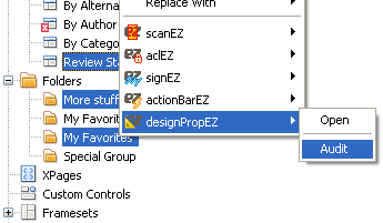 Audit design source properties directly in Domino Designer