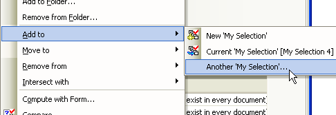 'My Selection' virtual folder enhancements